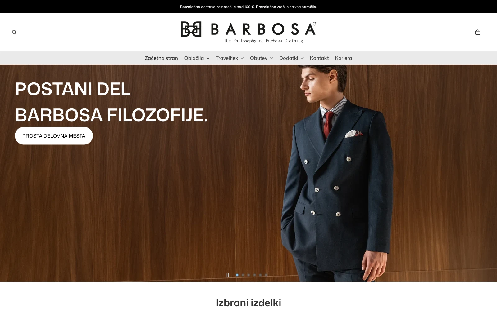 Barbosa Fashion website homepage — SEO project