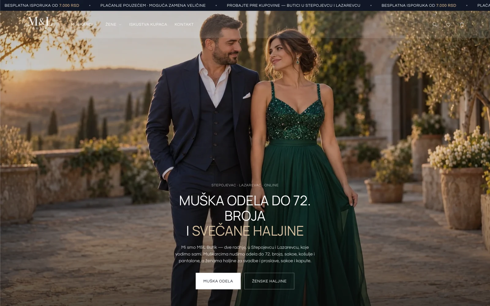 ML Butik website homepage — SEO project