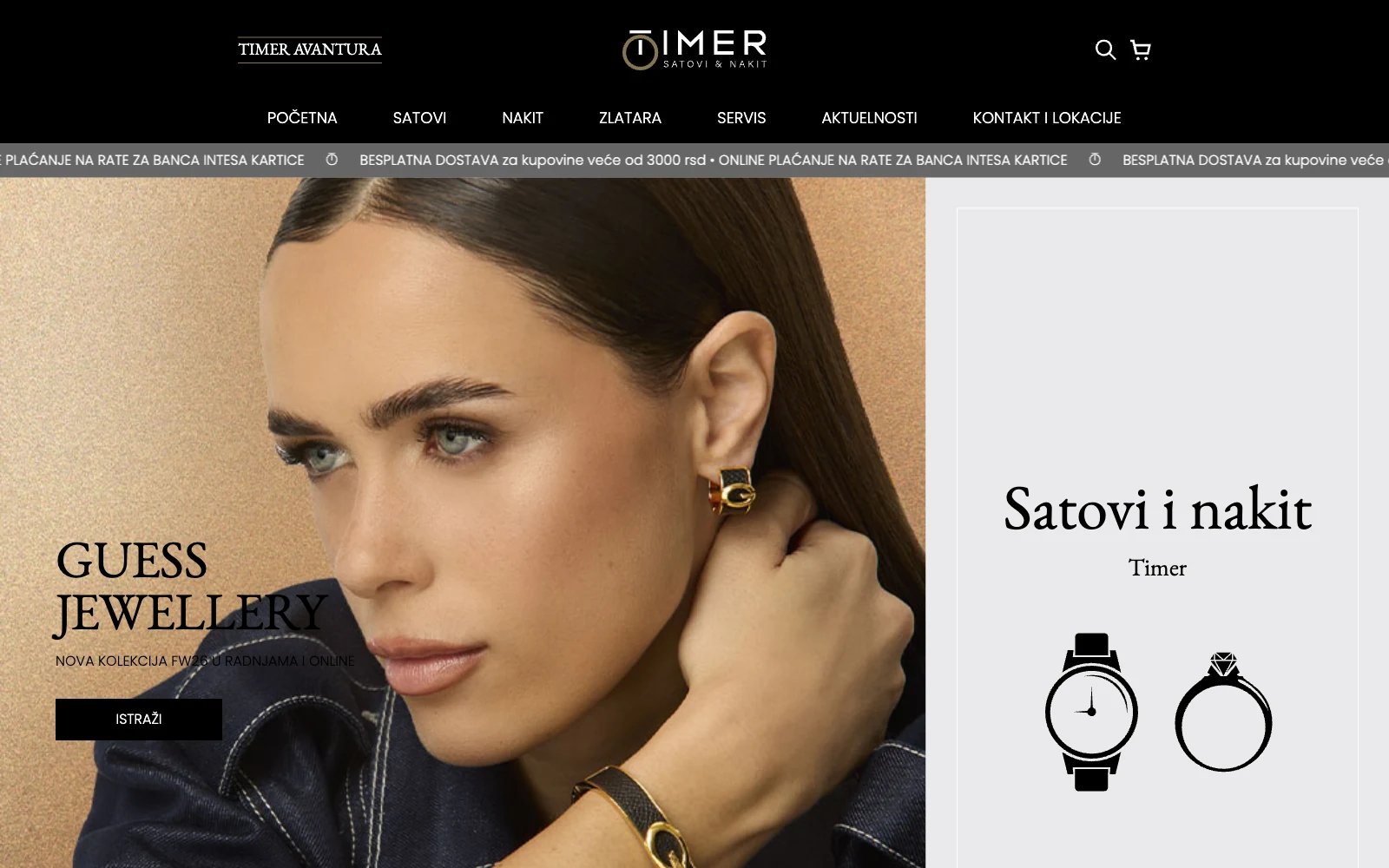 Timer website homepage — SEO project